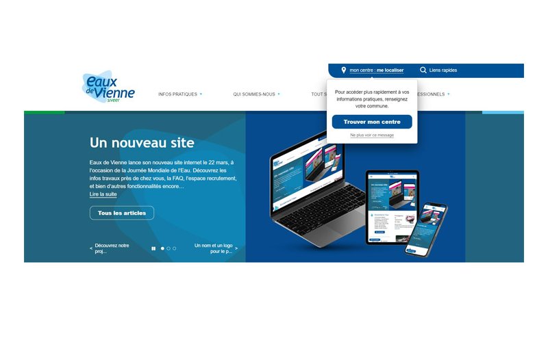Eaux de Vienne lance son nouveau site web le 22 mars Eaux de Vienne lance son nouveau site web le 22 mars