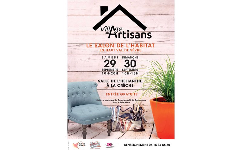 Village des artisans, salon de l'habitat les 29 et 30 septembre à La Crèche